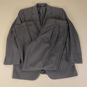 Jos. A. Bank Suit Wool Blazer Pants Set Two Piece Mens 43R / 44R Navy Blue Plaid